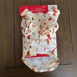 Holiday Pet Pajamas with Dachshund Print
